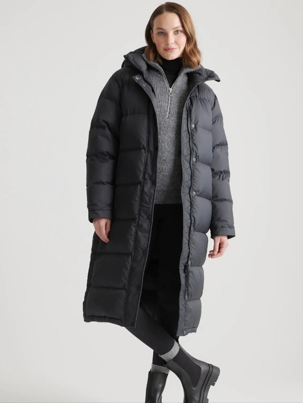 Quince Responsible Down  Long Hooded Puffer Coat